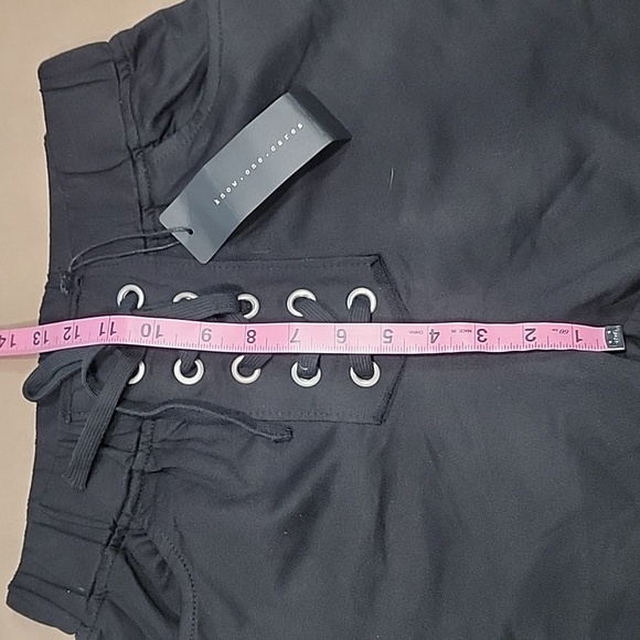 Know One Cares (Nordstrom) Size S Black Lace Up Track Pants/Joggers NEW with Tag - Picture 9 of 14